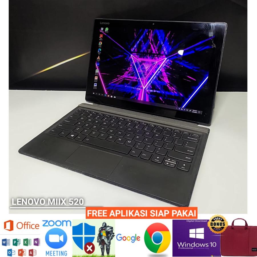 Laptop lenovo miixx 520 intel core i7 ram 16gb SSD 128gb touchcreen