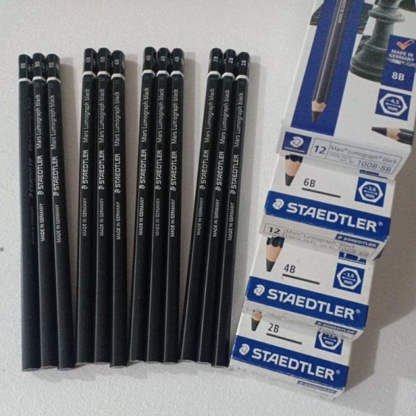 pensil 8b staedtler mars lumograph penebal garis mewarnai ECER satuan